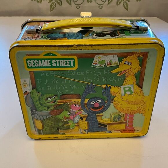 Vintage 1979 Metal Sesame Street Lunchbox ernie bert bigbird - Picture 5 of 16